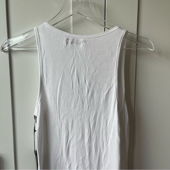 Michael Lauren Richard White Fitted Tank Dress with Slit Neck Size large NWT - Picture 8 of 10